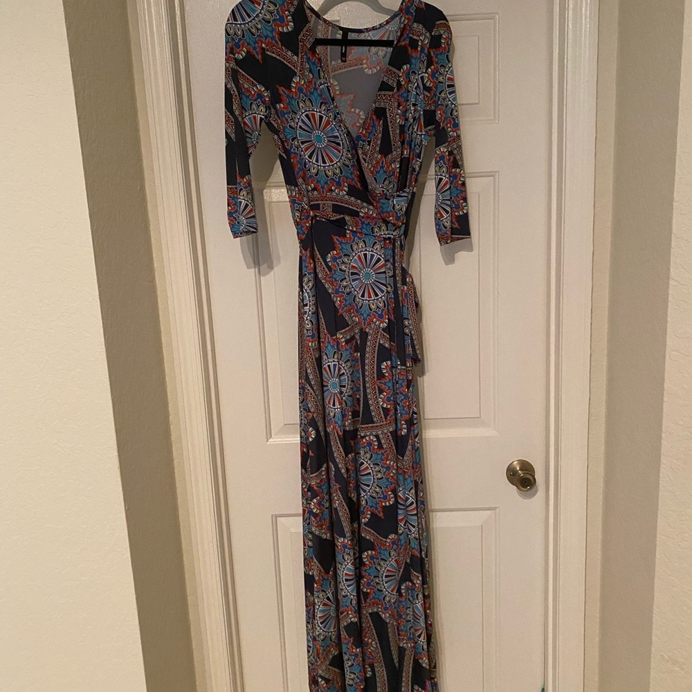 Brand new! Beautiful wrap maxi dress